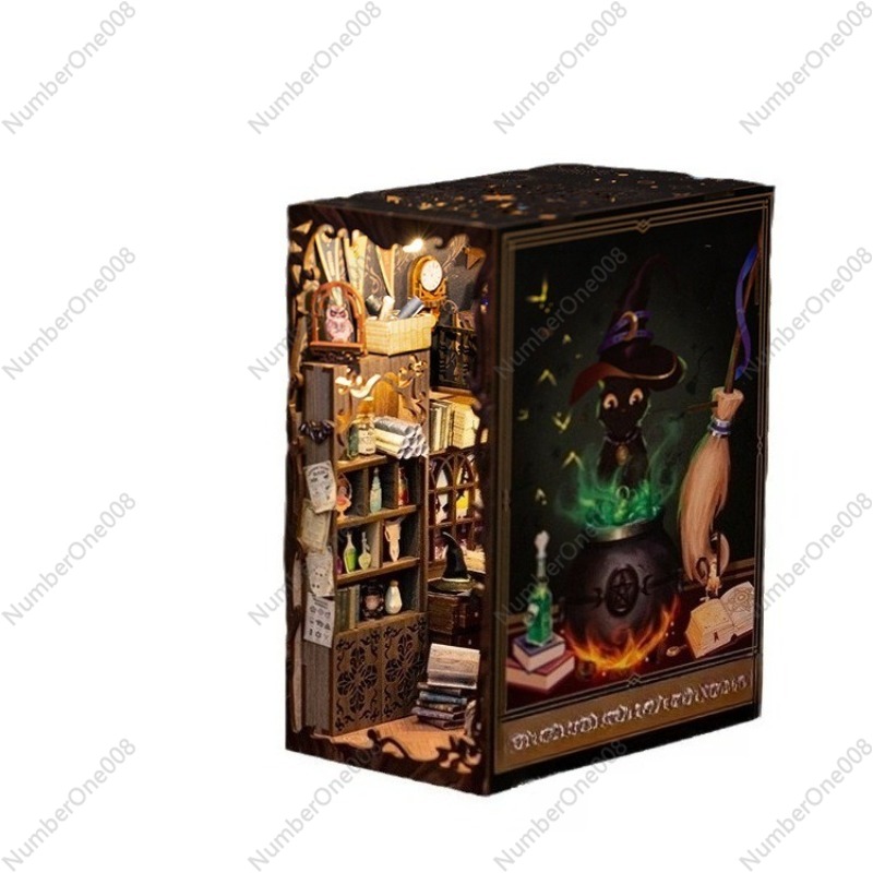 Model Kit Wood - Modèle de librairie en bois bricolage,