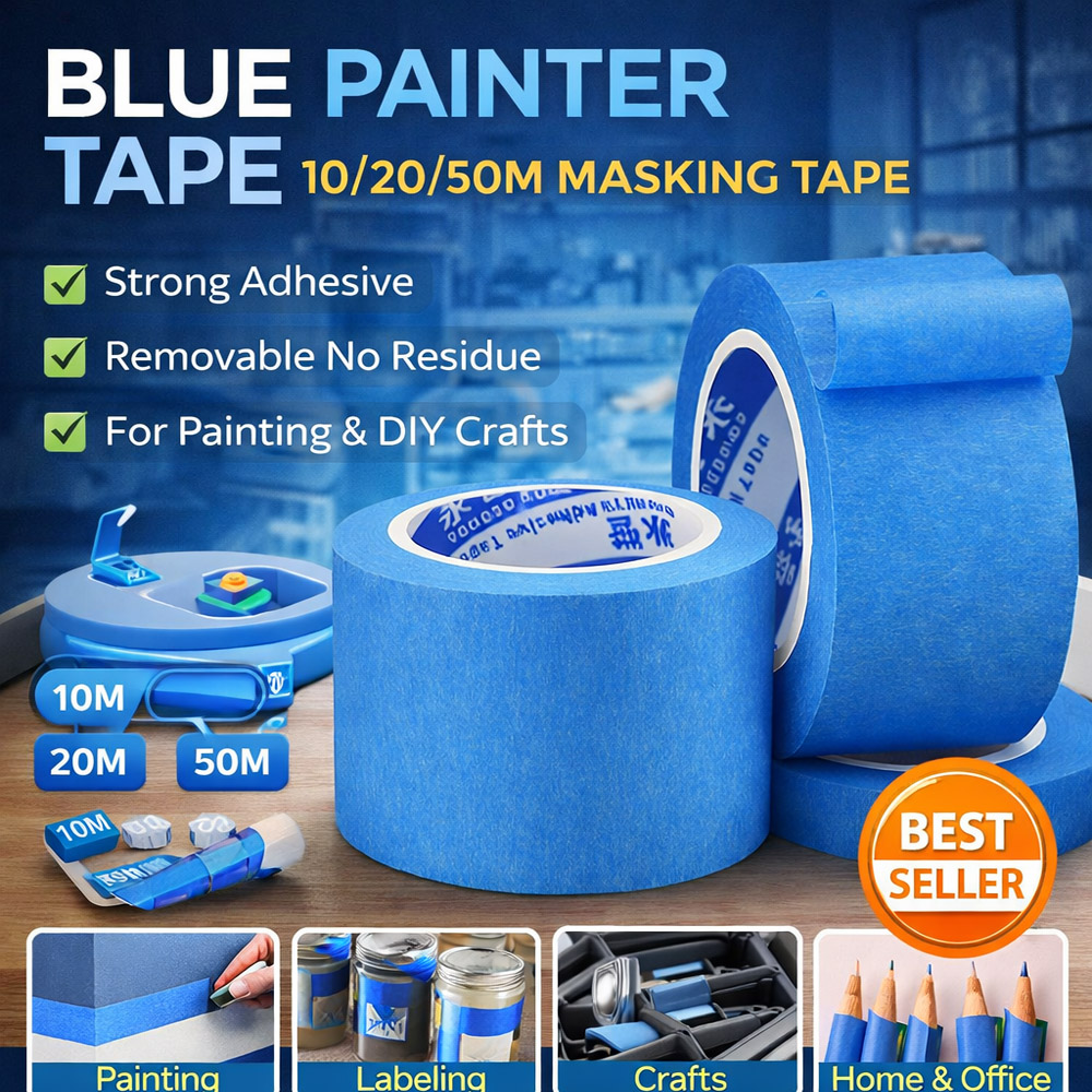 Model Kit Paint Remover - Ruban de masquage bleu 10/20/50M, adhésif