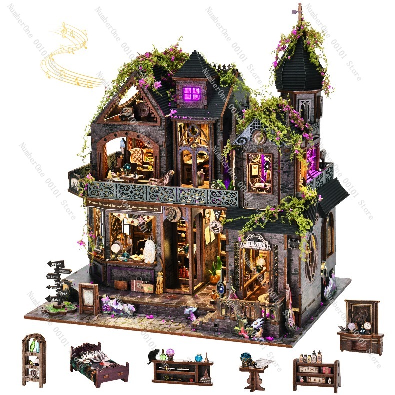 Model Kit Wood - Kit de construction de maison miniature