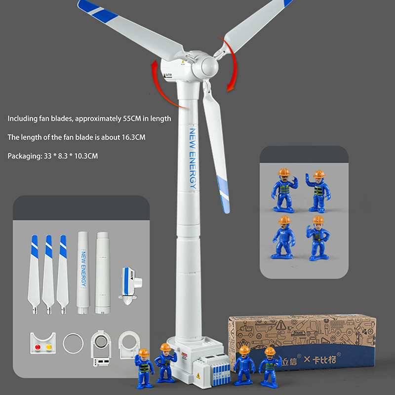 Model Kit Plastic - Jouet de simulation de modèle d'éolienne