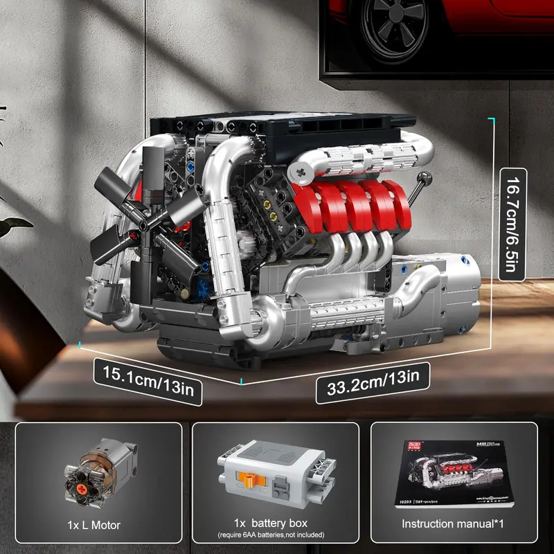 Mould King 10203 1169 pièces K - Model Kit Engine V8 avis et prix