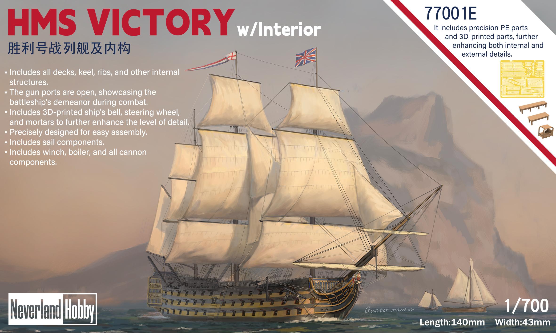 1/700 HMS Victory avec intérie - Model Kit Hms Victory avis et prix